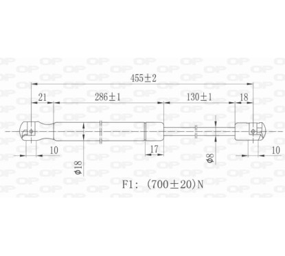 Molla A Gas Portellone posteriore destro/Sinistro per Ford Focus GSR6113.00 - 80-GSR6113.00 - 80-GSR6113.00
