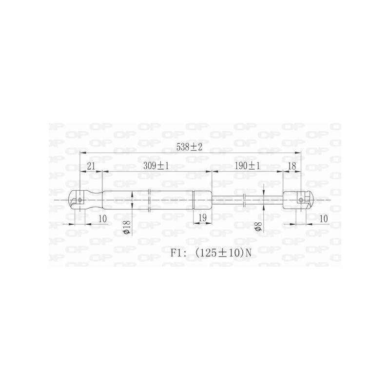Molla A Gas Cofano anteriore destro/Sinistro per Volkswagen Touareg GSR6118.00