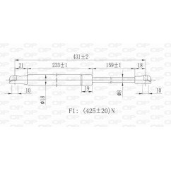 Molla A Gas Portellone posteriore destro/Sinistro per Volvo S40-V50 GSR6120.00