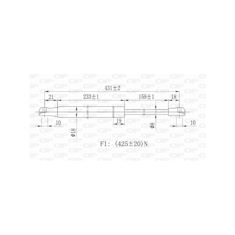 Molla A Gas Portellone posteriore destro/Sinistro per Volvo S40-V50 GSR6120.00