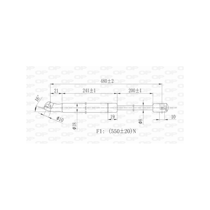 Molla A Gas Portellone posteriore destro/Sinistro per Volkswagen Golf Plus GSR6122.00