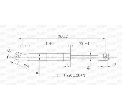 Molla A Gas Portellone posteriore destro/Sinistro per Volkswagen Golf Plus GSR6122.00 - 80-GSR6122.00 - 80-GSR6122.00