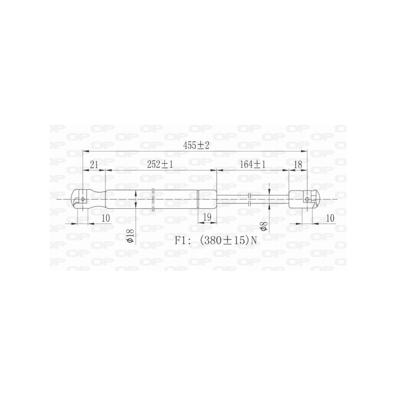 Molla A Gas Portellone posteriore destro/Sinistro per Fiat Punto (188) e Punto (5 Porte) (188) GSR6123.00