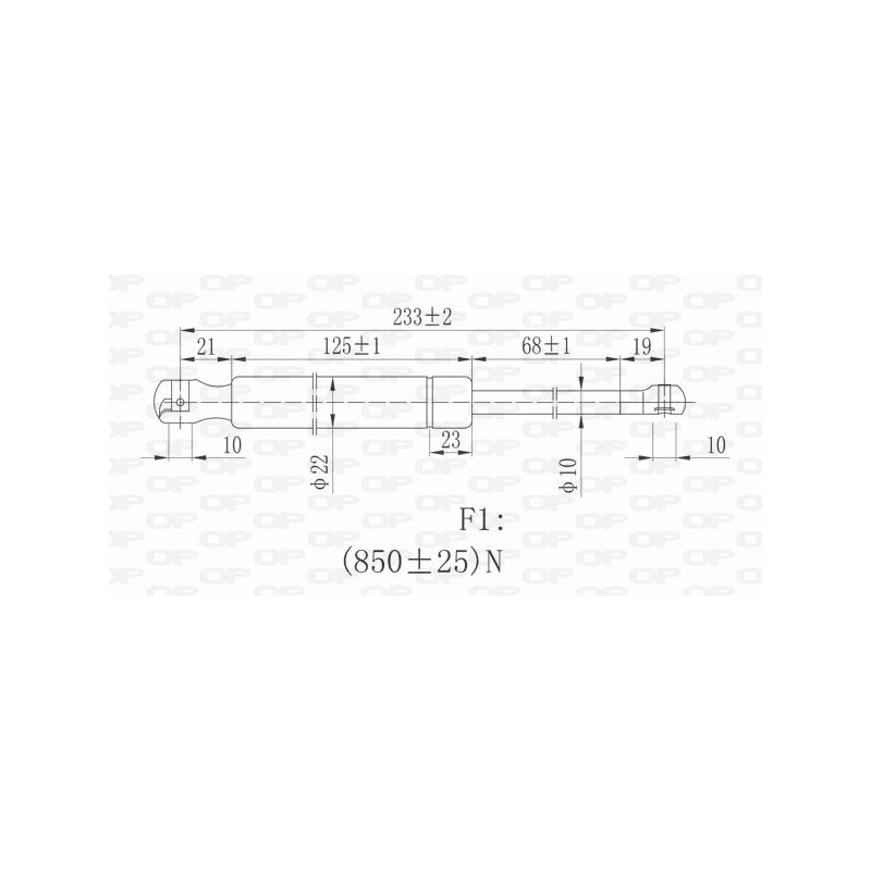 Molla A Gas Cofano anteriore destro/Sinistro per Mercedes Classe M (W163) GSR6124.00