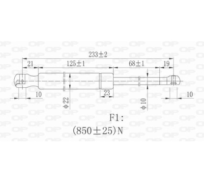 Molla A Gas Cofano anteriore destro/Sinistro per Mercedes Classe M (W163) GSR6124.00 - 80-GSR6124.00 - 80-GSR6124.00