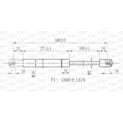 Molla A Gas Portellone posteriore destro/Sinistro per Nissan Micra (K12) GSR6128.00 - 80-GSR6128.00 - 80-GSR6128.00