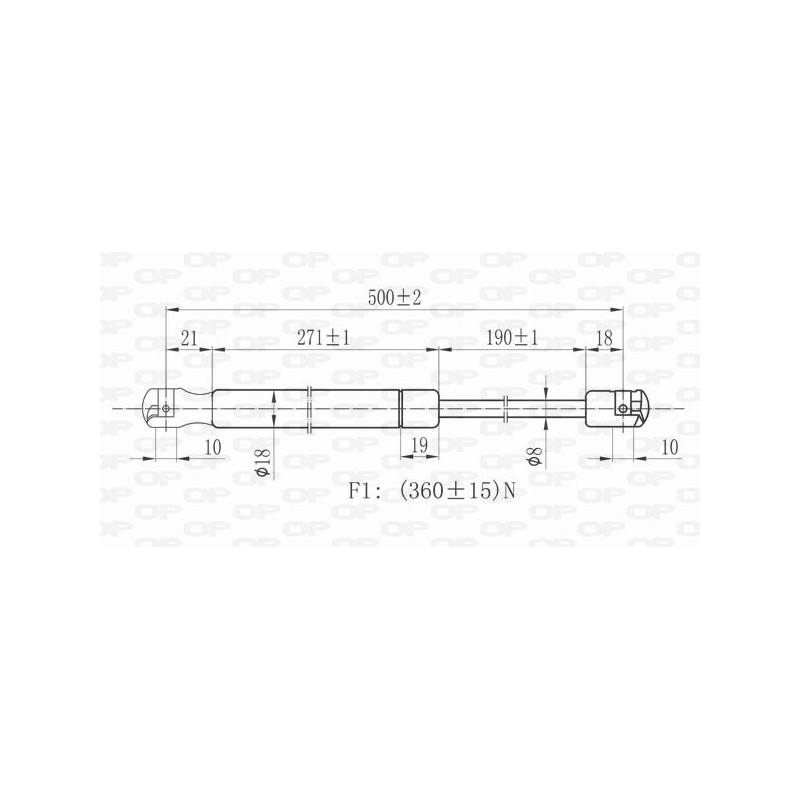 Molla A Gas Portellone posteriore destro/Sinistro per Nissan Micra (K12) GSR6128.00