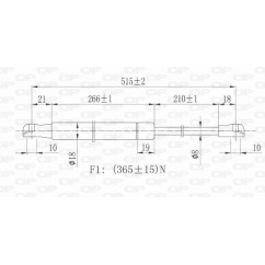Molla A Gas Portellone posteriore destro/Sinistro per Nissan Qashqai GSR6130.00