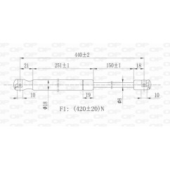 Molla A Gas Portellone posteriore destro/Sinistro per Fiat Sedici e Suzuki SX4 GSR6131.00 - 80-GSR6131.00 - 80-GSR6131.00