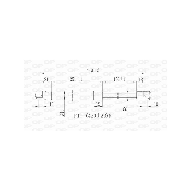 Molla A Gas Portellone posteriore destro/Sinistro per Fiat Sedici e Suzuki SX4 GSR6131.00