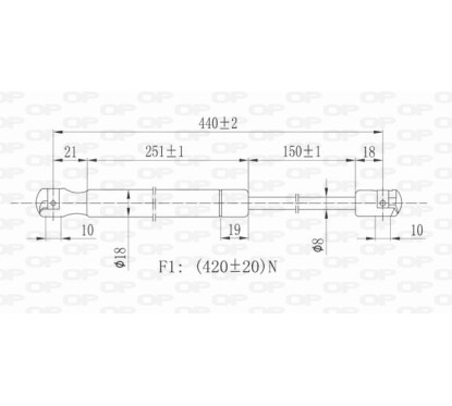 Molla A Gas Portellone posteriore destro/Sinistro per Fiat Sedici e Suzuki SX4 GSR6131.00 - 80-GSR6131.00 - 80-GSR6131.00