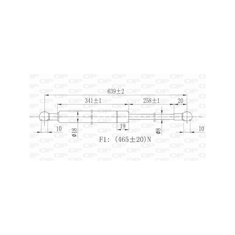 Molla A Gas Portellone posteriore destro/Sinistro per Honda Civic (3/5 Porte) GSR6132.00