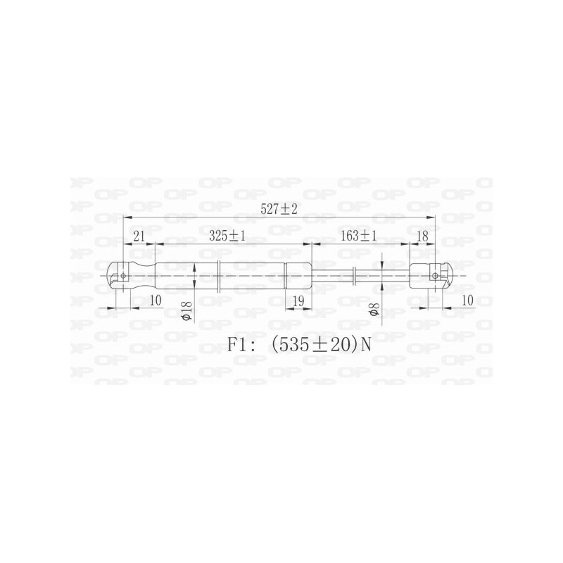 Molla A Gas Portellone posteriore destro/Sinistro per Jeep Compass GSR6136.00