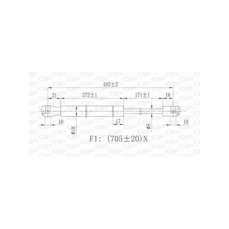Molla A Gas Portellone posteriore destro/Sinistro per Renault Megane GSR6146.00