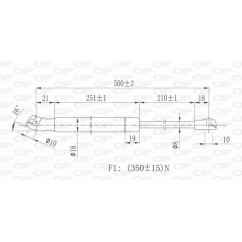 Molla A Gas Cofano anteriore destro/Sinistro per Audi A3 (8L1), A3 (8P1) e Volkswagen Bora/Jetta e altri modelli GSR6155.00