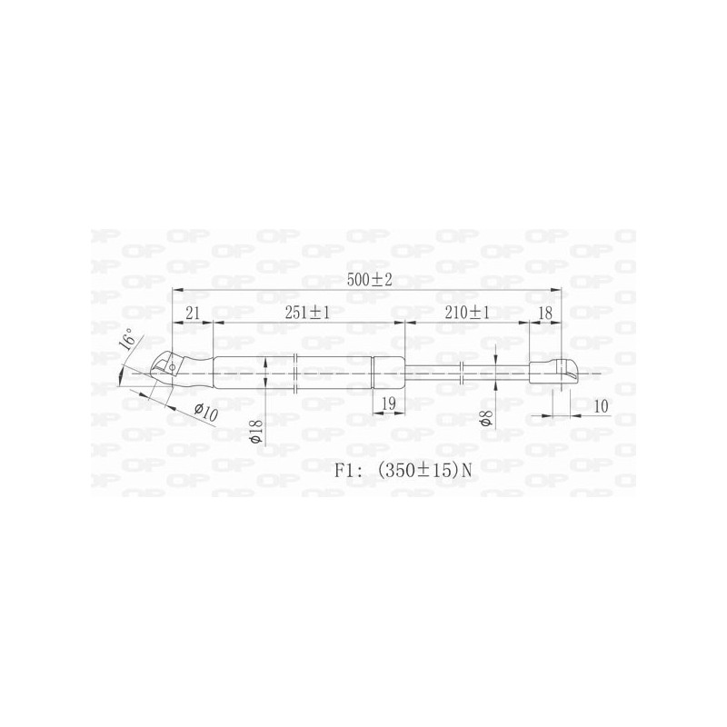 Molla A Gas Cofano anteriore destro/Sinistro per Audi A3 (8L1), A3 (8P1) e Volkswagen Bora/Jetta e altri modelli GSR6155.00