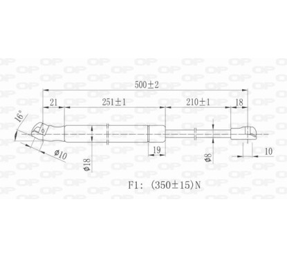 Molla A Gas Cofano anteriore destro/Sinistro per Audi A3 (8L1), A3 (8P1) e Volkswagen Bora/Jetta e altri modelli GSR6155.00