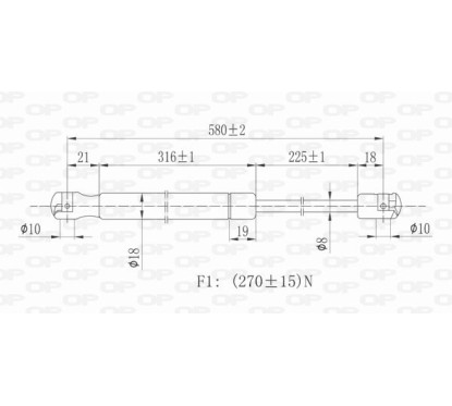 Molla A Gas Cofano anteriore destro/Sinistro per Mini One/Cooper (R50,R53) GSR6158.00 - 80-GSR6158.00 - 80-GSR6158.00