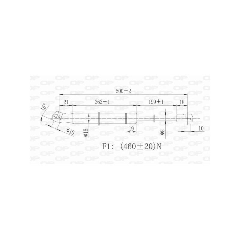 Molla A Gas Portellone posteriore destro/Sinistro per Audi A3 (8L1) e A4 (8D2_B5) GSR6171.00