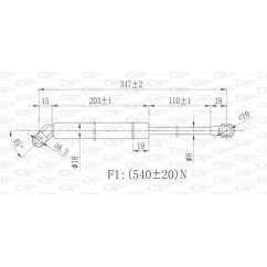 Molla A Gas Portellone posteriore destro/Sinistro per Bmw 5 (E39) GSR6190.00 - 80-GSR6190.00 - 80-GSR6190.00