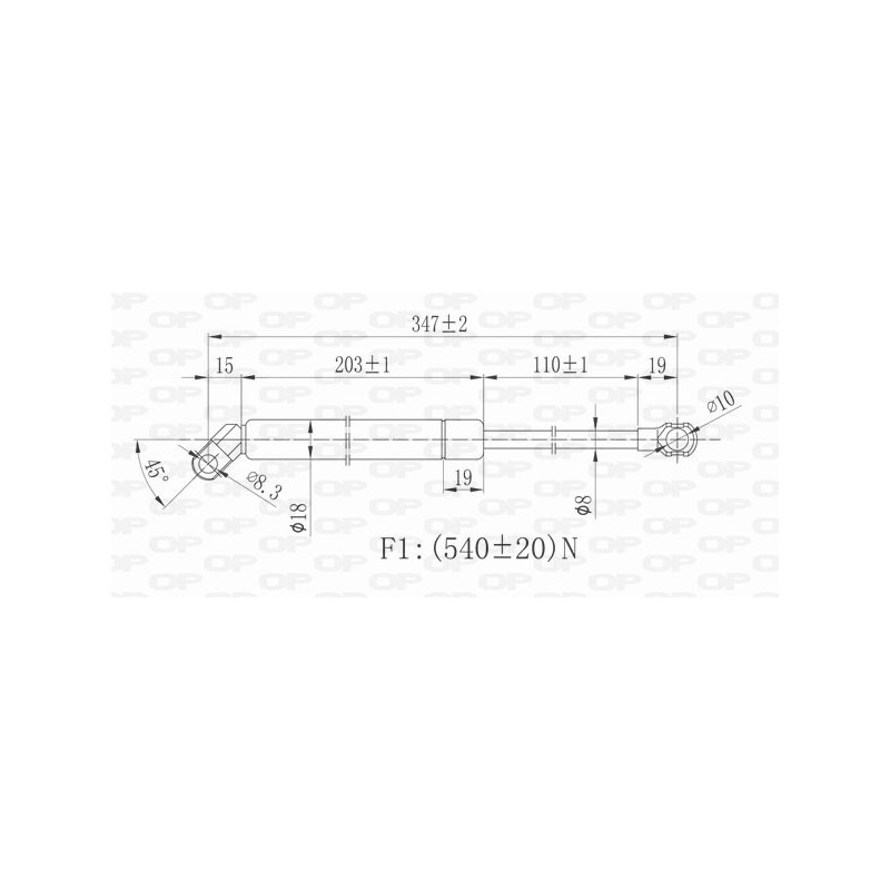 Molla A Gas Portellone posteriore destro/Sinistro per Bmw 5 (E39) GSR6190.00