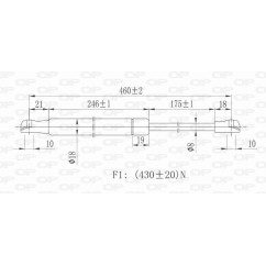 Molla A Gas Portellone posteriore destro/Sinistro per Peugeot 307 GSR6206.00
