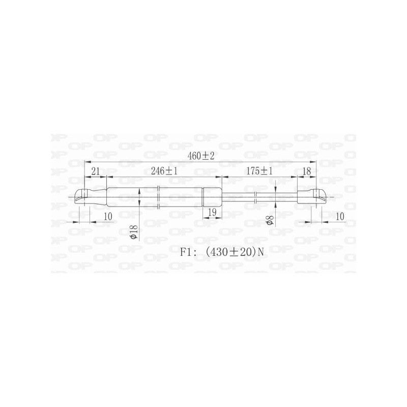 Molla A Gas Portellone posteriore destro/Sinistro per Peugeot 307 GSR6206.00