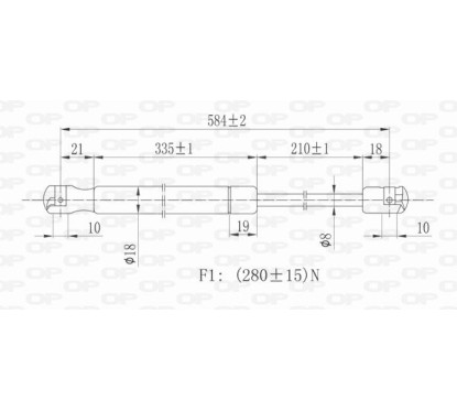 Molla A Gas Cofano anteriore destro per Mercedes Classe C (W203), Classe C (W204) e Clk (W209) GSR6207.01 - 80-GSR6207.01 -
