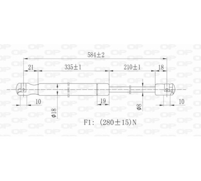 Molla A Gas Cofano anteriore sinistro per Mercedes Classe C (W203), Classe C (W204) e Clk (W209) GSR6207.10 - 80-GSR6207.10