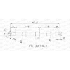 Molla A Gas Portellone posteriore destro/Sinistro per Chevrolet-Daewoo Cruze e Volvo S40-V40 GSR6257.00