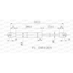Molla A Gas Portellone posteriore destro/Sinistro per Toyota Corolla Verso GSR6274.00