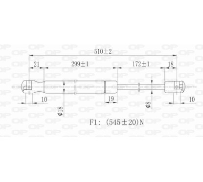 Molla A Gas Portellone posteriore destro/Sinistro per Toyota Corolla Verso GSR6274.00 - 80-GSR6274.00 - 80-GSR6274.00