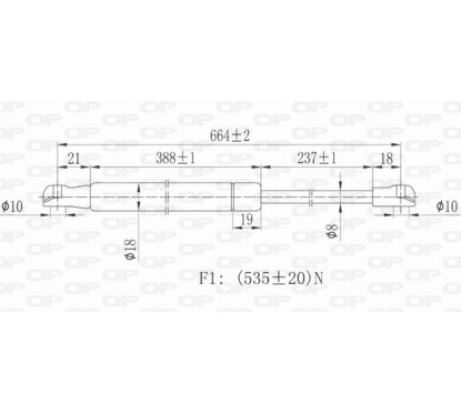 Molla A Gas Portellone posteriore destro/Sinistro per Renault Scenic-Grand Scenic (X-Mod) GSR6340.00 - 80-GSR6340.00 -