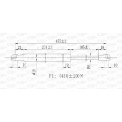 Molla A Gas Portellone posteriore destro/Sinistro per Peugeot 308 GSR6358.00 - 80-GSR6358.00 - 80-GSR6358.00