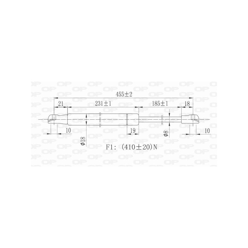 Molla A Gas Portellone posteriore destro/Sinistro per Peugeot 308 GSR6358.00