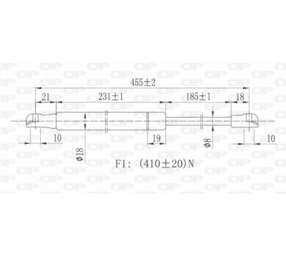 Molla A Gas Portellone posteriore destro/Sinistro per Peugeot 308 GSR6358.00 - 80-GSR6358.00 - 80-GSR6358.00