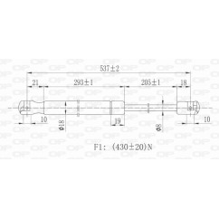Molla A Gas Portellone posteriore destro/Sinistro per Opel Astra G GSR6359.00