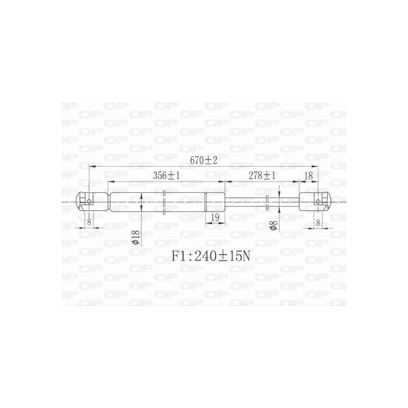 Molla A Gas Cofano anteriore destro per Fiat Coupe (175) GSR6390.00