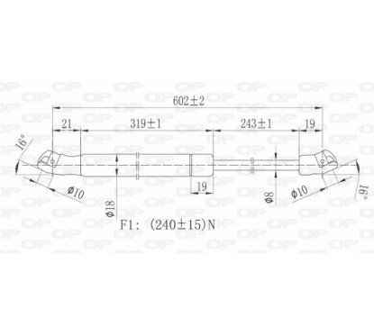 Molla A Gas Portellone posteriore destro/Sinistro per Opel Corsa D GSR6397.00 - 80-GSR6397.00 - 80-GSR6397.00