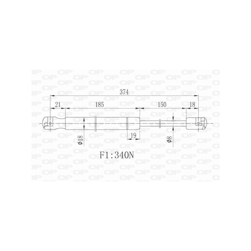 Molla A Gas Cofano anteriore destro/Sinistro per Suzuki Alto GSR6427.00