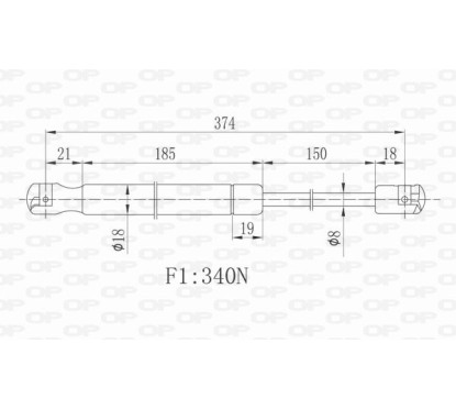Molla A Gas Cofano anteriore destro/Sinistro per Suzuki Alto GSR6427.00 - 80-GSR6427.00 - 80-GSR6427.00