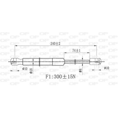 Molla A Gas Cofano anteriore destro/Sinistro per Fiat Doblo GSR6434.00