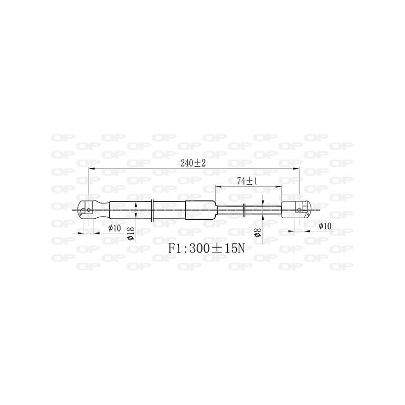 Molla A Gas Cofano anteriore destro/Sinistro per Fiat Doblo GSR6434.00