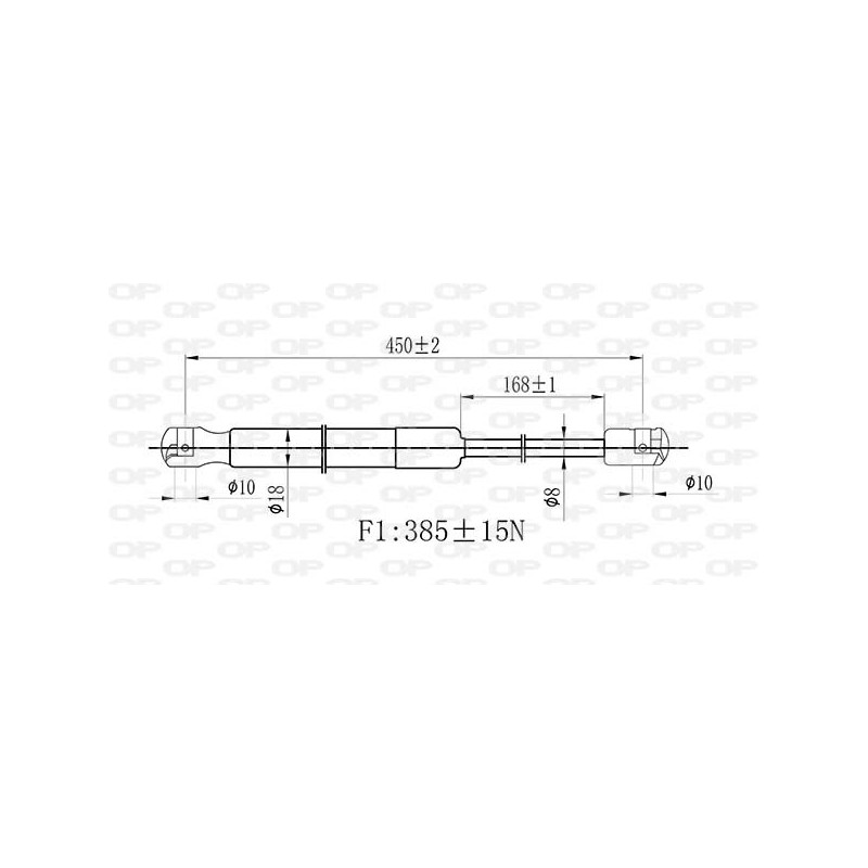 Molla A Gas Portellone posteriore destro/Sinistro per Peugeot 3008 GSR6438.00
