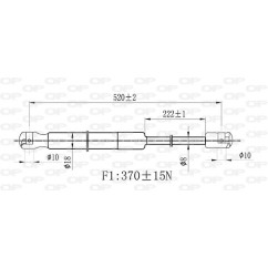 Molla A Gas Portellone posteriore destro/Sinistro per Dacia Sandero GSR6441.00