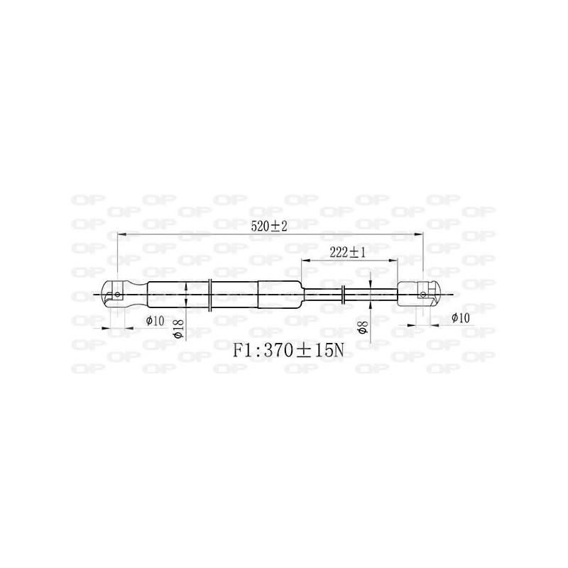 Molla A Gas Portellone posteriore destro/Sinistro per Dacia Sandero GSR6441.00