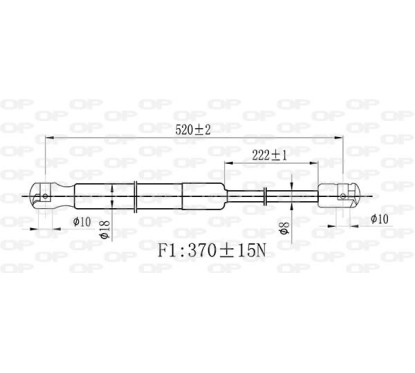 Molla A Gas Portellone posteriore destro/Sinistro per Dacia Sandero GSR6441.00 - 80-GSR6441.00 - 80-GSR6441.00