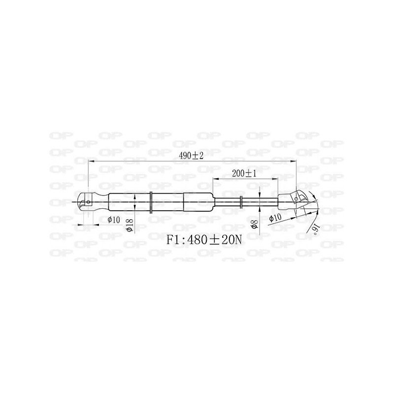 Molla A Gas Portellone posteriore destro/Sinistro per Skoda Octavia GSR6444.00