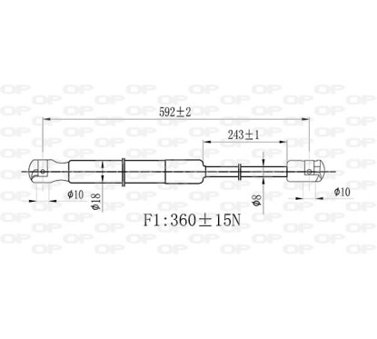 Molla A Gas Cofano anteriore destro/Sinistro per Dacia Duster GSR6447.00 - 80-GSR6447.00 - 80-GSR6447.00