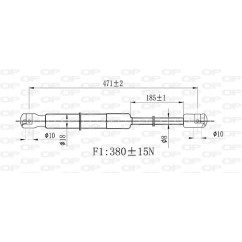 Molla A Gas Portellone posteriore destro/Sinistro per Volvo XC90 GSR6456.00